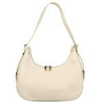 Stylová dámská koženková kabelka na rameno Agatha, krémová