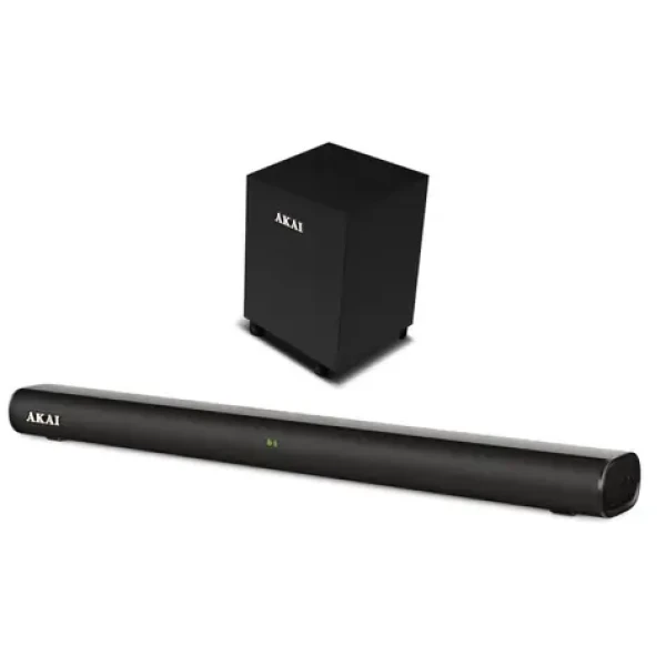 AKAI ASB 20CSW černá / Soundbar 2.1 Subwoofer / 80W / Bluetooth / USB / HDMI / AUX (4905192534165)
