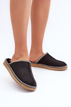 Domácí Obuv Pantofle S Vyšíváním Dámské Inblu Černé EY000028 38