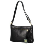 Módní dámská kožená kabelka na rameno Delami Vera Pelle Darlin, černá