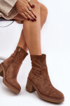 Dámské kotníčkové boty na podpatku hnědé Argastis 41