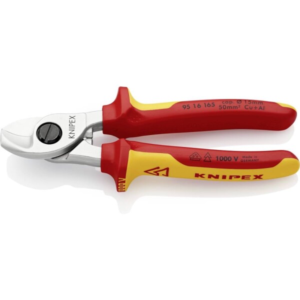 Knipex Knipex-Werk 95 16 165 SB VDE kabelové nůžky hliníkový a měděný kabel, jedno- a vícežilový, 15 mm, 50 mm², 1