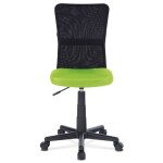Kancelářská židle, zelená mesh, plastový kříž, síťovina černá