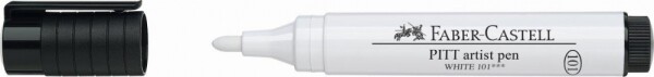 Faber-Castell Umělecký popisovač Pitt Artist Pen Big 2,5 mm - bílý
