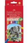 Faber-Castell Jumbo - Pastelky šestihranné - 10 ks + ořezávátko / rozmývatelné (111210)