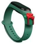 Hurtel Strap Xmas tmavě zelená / Řemínek / Xiaomi Mi Band 3/4 / Vánoční / dárek