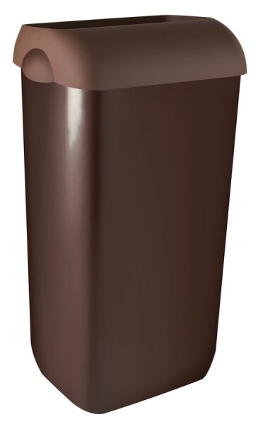 SAPHO - COLORED odpadkový koš nástěnný s víkem 23l, ABS, Soft Touch, hnědá A74201MA-2
