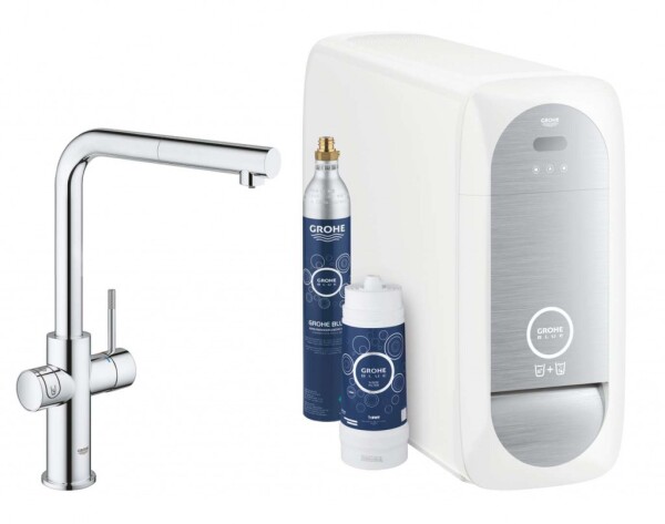 GROHE - Blue Home Dřezová baterie Connected, s chladícím zařízením a filtrací, chrom 31539000