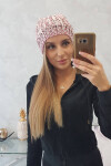 Dámská čepice s bambulí Maria K335 pudrově růžová UNI