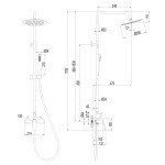 INVENA - Sprchový sloup TREND měď AU-P9-B14-L