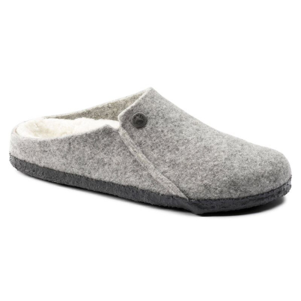 Pánské/dámské zateplené pantofle Birkenstock Zermatt Light Gray z vlněné plsti regular wide (1015092) 42