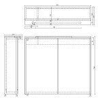 AQUALINE - KAWA STRIP galerka s LED osvětlením 90x70x22cm, bílá WGL90S