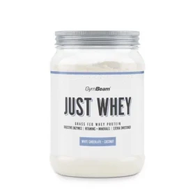 Just Whey Grass-Fed Protein – GymBeam (bílá čokoláda kokos, 500 g) (28324-35-500g-white-chocolate-coconut-01)