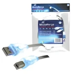 MediaRange USB tiskárnový kabel A-B modrý s LED / Kabel / 1,8 m / USB 2.0 (MRCS109)