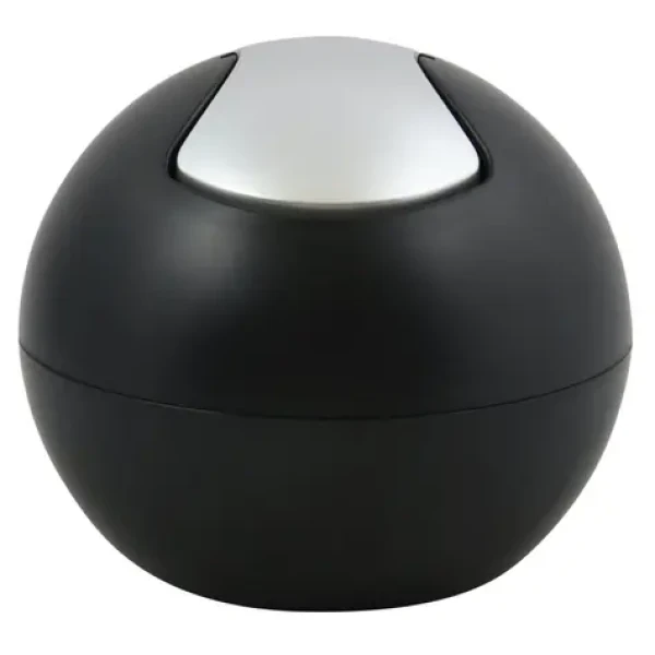 Spirella BOWL MATT mini výklopný odpadkový koš 1 L matný černý / plast (7610583203717)