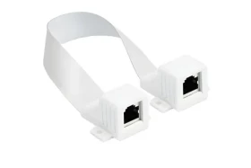 Alcasa 8055-F23QW bílá / Síťová průchodka RJ-45 / Plochá / 0,3 m (8055-F23QW)