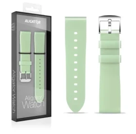 Aligator Řemínek silikonový 18mm / pistáciový (18AW0003)