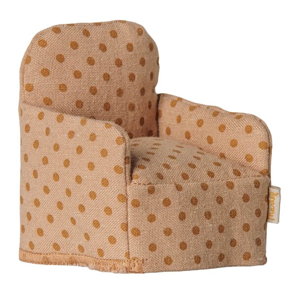Maileg Křeslo pro myšky Maileg Dots, oranžová barva, textil