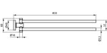 IDEAL STANDARD - IOM Držák ručníků, otočný, délka 40 cm, chrom A9131AA