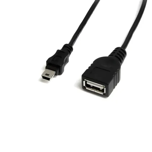 StarTech USB-A - Mini USB-B černá / Kabel / USB 2.0 / 480 Mbps / 0,3 m (USBMUSBFM1)