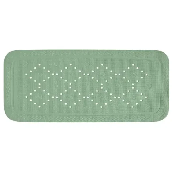 Spirella ALASKA mechově zelená / Protiskluzová podložka do vany / PVC / 91 x 36 cm