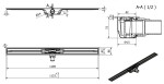 I-Drain - Linear 72 Nerezový sprchový žlab PRO SS Linear, délka 110 cm, s hydroizolací IP5M11001X1