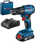 Bosch GSB 185-LI modrá / Aku příklepová vrtačka / 18V / 13 mm sklíčidlo / 1900 ot-min / 50 Nm / 1x 2.0 Ah (06019K3101)
