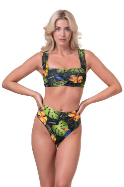 Nebbia High-energy retro bikini vrchní díl 553 jungle green