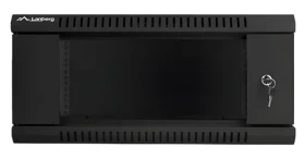 Lanberg WF01-6404-10B černá / Nástěnný rozvaděč / 19" / 4U / 600×450 mm / skleněné dveře / flat pack (WF01-6404-10B)