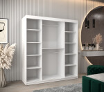 Šatní skříň Abi Dome Rozměry: 200 cm, Barva korpusu + barva dveří: Černá + Černá