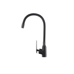 INVENA - Dřezová baterie Ligaria s elastickým výtokem, černá BZ-39-004-L