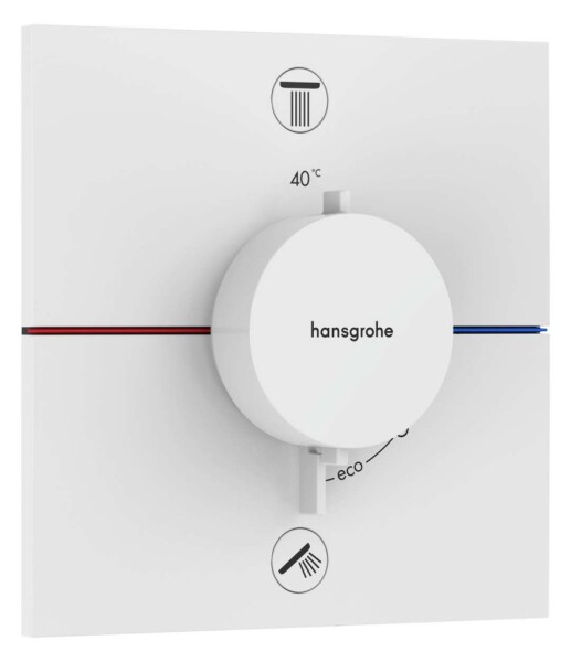 HANSGROHE - ShowerSelect Comfort E Termostatická baterie pod omítku, pro 2 spotřebiče, matná bílá 15578700