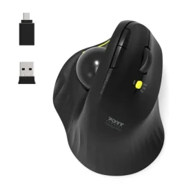 PORT CONNECT ERGONOMIC TRACKBALL černá / Bezdrátová ergonomická myš / 2.4 Ghz / USB-A/C / 1600 DPI (900719)