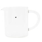 Bastion Collections Skleněný džbánek Black Heart, čirá barva, sklo