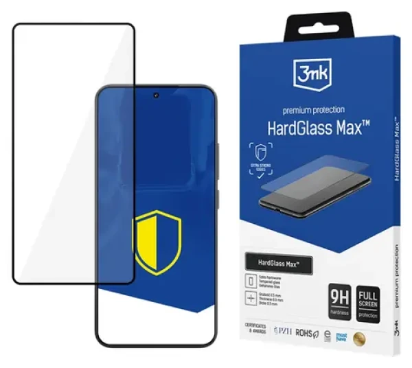 3mk HardGlass MAX černá / Tvrzené sklo / Xiaomi 15 / 9H / 0,3 mm (5903108756389)