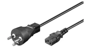 MicroConnect Power Cord DK Typ-K - C13 1.8m černá / dánská koncovka (PE120418R)