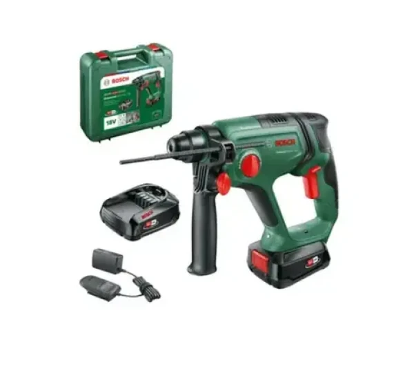 BOSCH UniversalHammer 18V / Aku kombinované kladivo / 18V / 2000 ot-min / 5400 úderů-min / 2.0J / SDS-Plus / 2x 2.5 Ah (06039D6003)