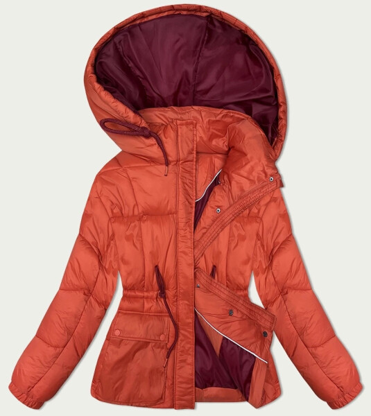 Dámská zimní prošívaná bunda (15200) korálová - Goodlooking M
