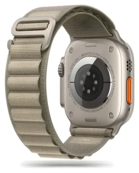Tech-Protect Nylon Pro Strap olivová / Řemínek / pro Apple Watch Series 4-9, SE, Ultra 1 a 2 / 42/44/45/49 mm (25375-0)