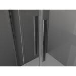 MEXEN/S - Velar L Duo sprchový kout, posuvné dveře 90 x 80, grafit, grafit metal 871-090-080-02-43-95
