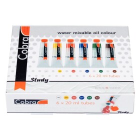 Royal Talens Cobra Study sada 6 x 20 ml vodou ředitelné olejové barvy