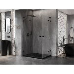MEXEN/S - Lunar L Duo sprchový kout dveře křídlové 95 x 90, transparent, černá 834L-095L-090P-70-00