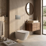 REA - Podomítkový Instalační Set Slim 024N pro WC s Tlačítkem HD Titan KPL-E1634