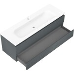 MEXEN/S - Orio koupelnová skříňka 140 cm s umyvadlem Vela, 2 zásuvky, grafit mat/bílá mat 91A10-14047-2-BFF66-W23M01