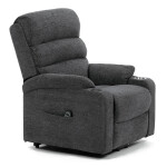 Polohovací křeslo, elektrické kabelové ovládání, šedá, látka, TV-S8348 GREY2