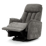 Polohovací křeslo, elektrické kabelové ovládání, šedá, látka, TV-H9727 GREY2