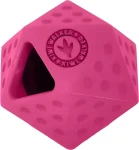 KIWI WALKER Gumová hračka ICOSABALL Mini růžová / Hračka pro psy / otvor na pamlsky / 6,5 cm (RUB-858)