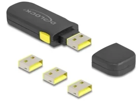 DeLock USB Port Blocker Set / Blokovač USB portů / 4 ks + klíč / USB Typ-A (22031)