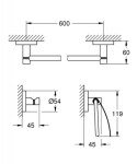 GROHE - Essentials Sada doplňků do koupelny 3 v 1, chrom 40775001