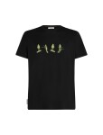 ICEBREAKER Mens 150 Tech Lite SS Tee Snow Day, Black velikost: L